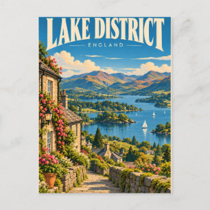 Postal Distrito de los Lagos vintage Inglaterra