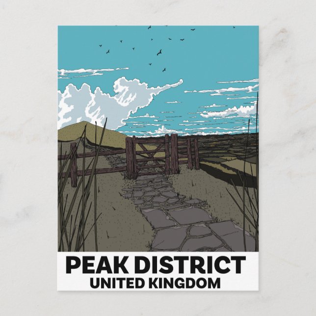 Postal Distrito de Peak Reino Unido (Anverso)