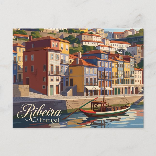 Postal Distrito de Ribeira Portugal (Anverso)