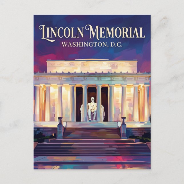 Postal Distrito del Monumento a Lincoln Columbia (Anverso)