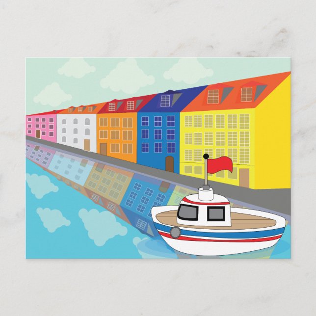 Postal Distrito del paseo marítimo de Copenhague (Anverso)