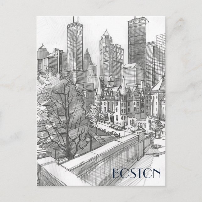 Postal Distrito Financiero de Boston (Anverso)