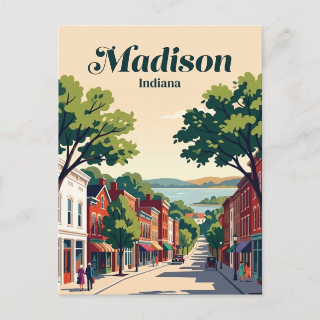 Postal Distrito Histórico de Madison Indiana (Anverso)