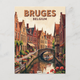 Postal distrito histórico del canal de Brujas Bélgica