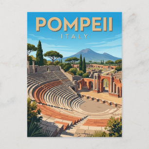 Postal Distrito teatral de Pompeya Italia