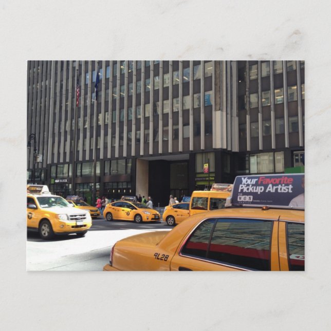 Postal Distrito textil Taxi Yellow Cab New York City NYC (Anverso)