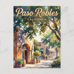 Postal Distrito vinícola del centro de Paso Robles Califo
