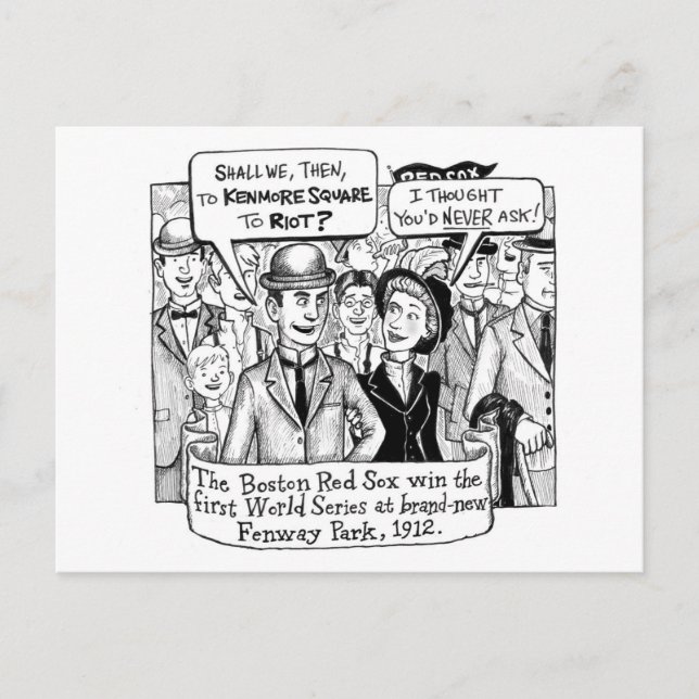 Postal Disturbios de fans de Sox, 1912 (Anverso)