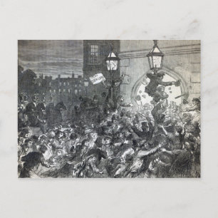 Postal Disturbios por el pan en la entrada de la Casa