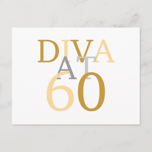 Postal Diva A Los 60 (Anverso)