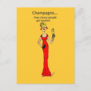 Postal Diva: Champagne "Cómo se desperdician las personas