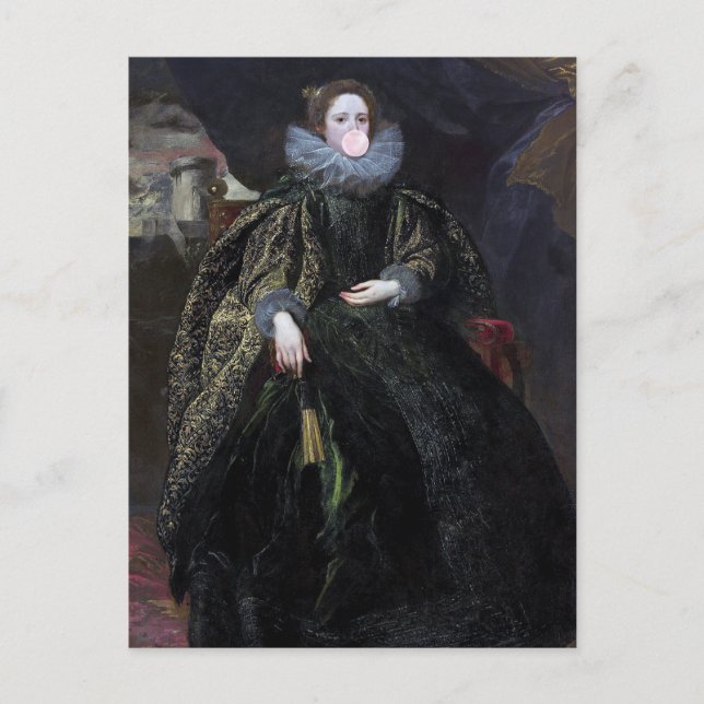 Postal Diva de chicle Marchesa (Anverso)