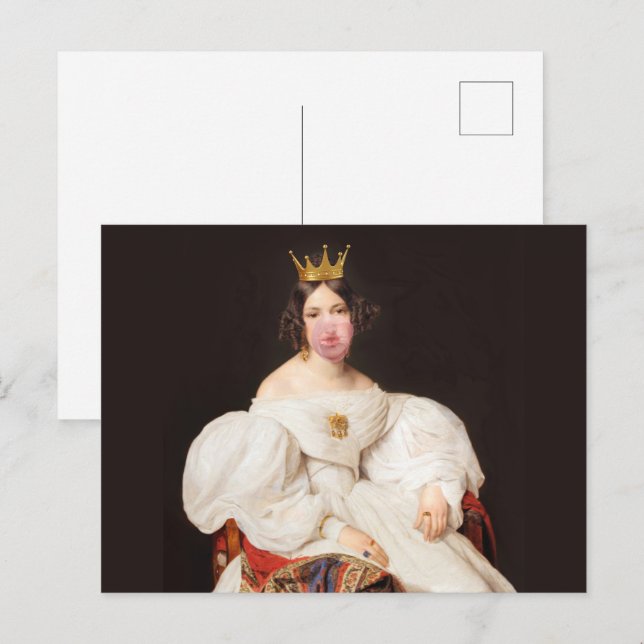Postal Diva de chicle real (Anverso / Reverso)