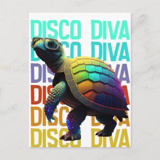 Postal Diva de Disco de Tortuga