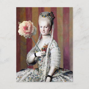 Postal Diva de la máscara floral