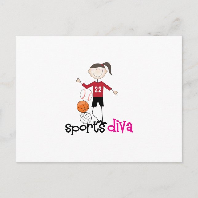 Postal Diva deportiva (Anverso)