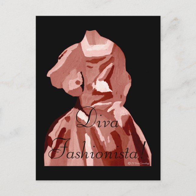 Postal Diva Fashionista En Neutral (Anverso)