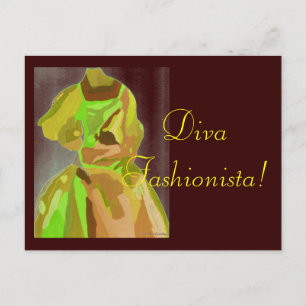 Postal Diva Fashionista En Primavera