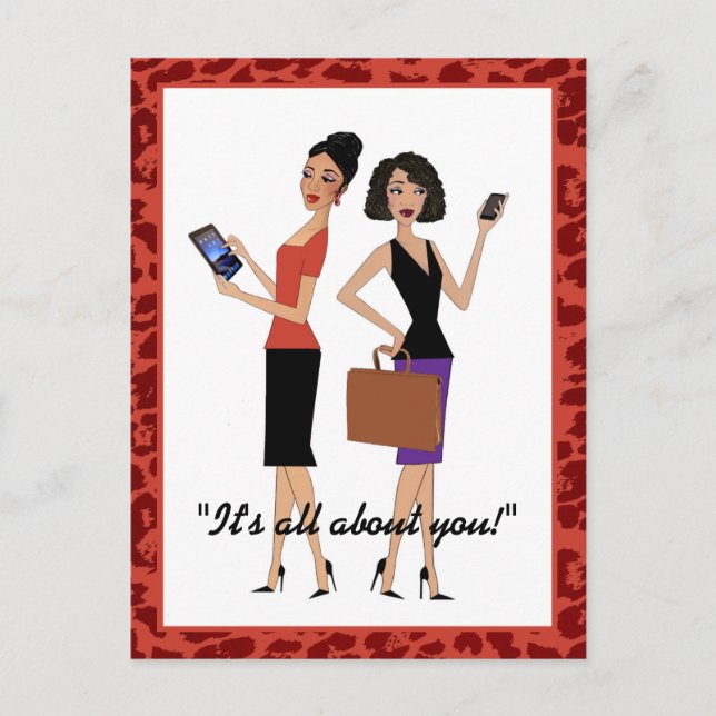 Postal "Divas de negocios" (Anverso)