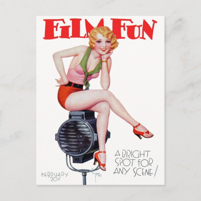 Postal ¡Diversión a la película! (Anverso)