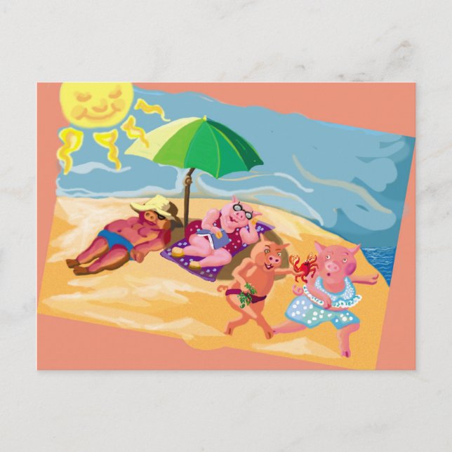 Postal Diversión al sol (Anverso)