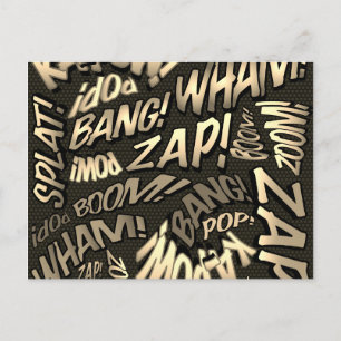 Postal Diversión Arte Pop de Cómic Retro Vintage