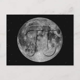 Postal Diversión completa del Día Pi de la Luna