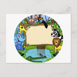 Postal Diversión con animales