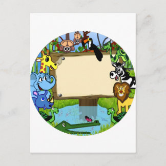 Postal Diversión con animales