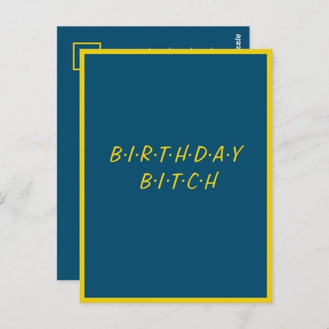 Postal Diversión con la mejor amiga FELIZ CUMPLEAÑOS pers (Anverso / Reverso)