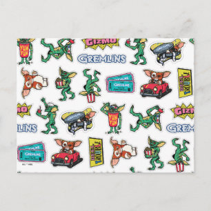 Postal Diversión con Stickers de Gremlins™ Patrón