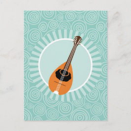 Postal Diversión de Mandolina Remolino Turquesa Música