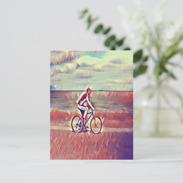 Postal Diversión de montar en bicicleta (Anverso de pie)