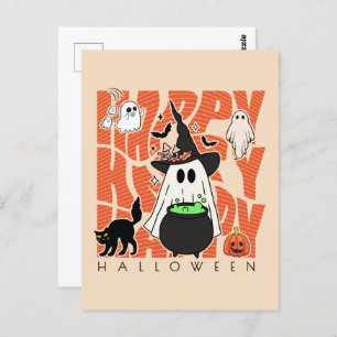 Postal Diversión de Taveo Feliz Halloween Magic & Misch