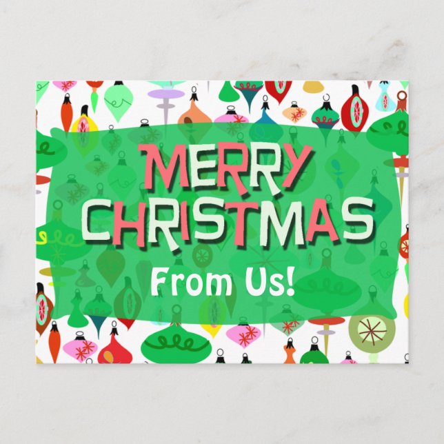 Postal Diversión de vacaciones de moda con ornamento retr (Anverso)