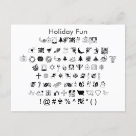 Postal Diversión de vacaciones - Hoja de ejemplo de tipos