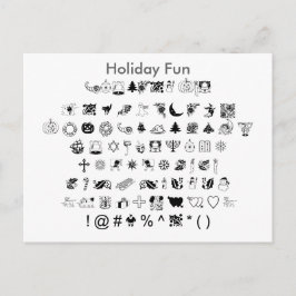 Postal Diversión de vacaciones - Hoja de ejemplo de tipos