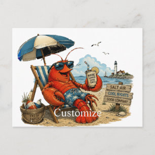 Postal Diversión de verano de langosta de Maine Thunder_C