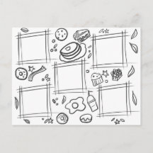 Diversión Desayuno Dibujo Garabateo Colorido Infan