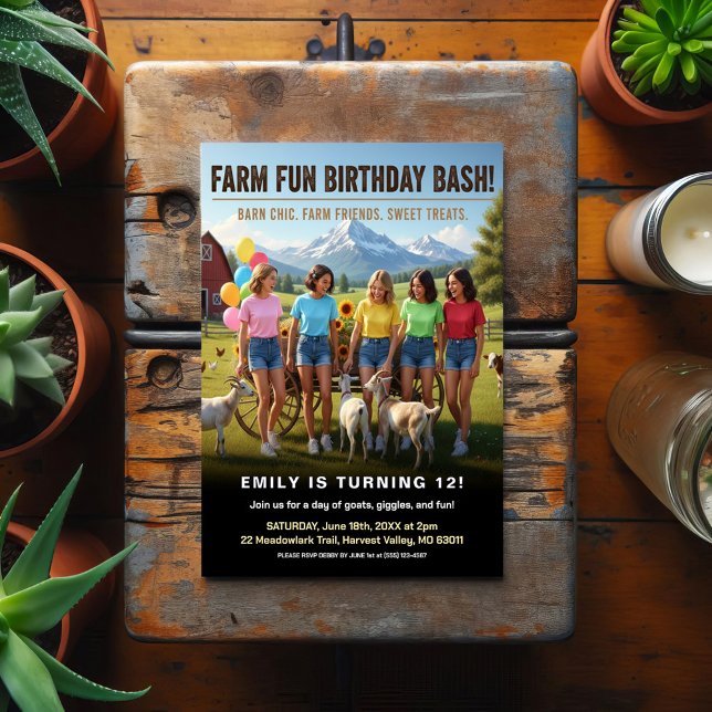 Postal Diversión en la Granja Fiesta de Cumpleaños (Subido por el creador)