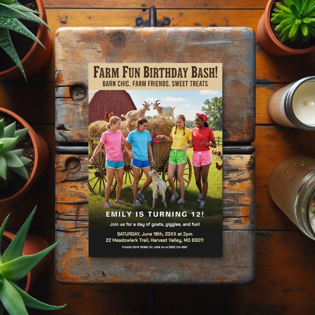 Postal Diversión en la Granja Fiesta de Cumpleaños (Subido por el creador)