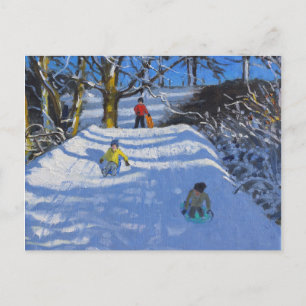 Postal Diversión en la nieve Wash Green Derbyshire 2014