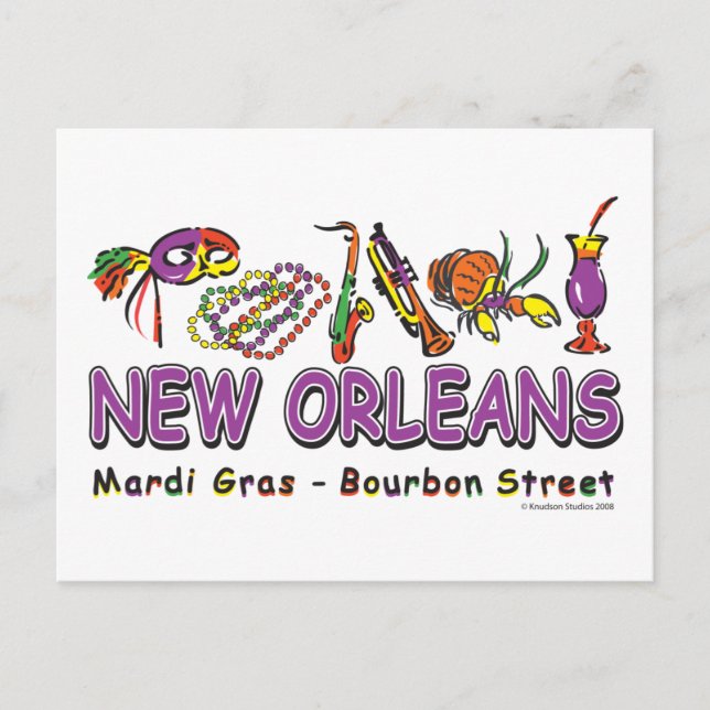 Postal Diversión-en-Nueva-Orleans- (Anverso)