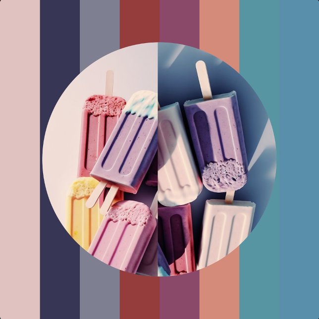 Postal Diversión I Crema De Hielo Moderno Dividido (Color Scheme for Postcard - Plus a Closeup View - Please Refrain From Licking the Screen)