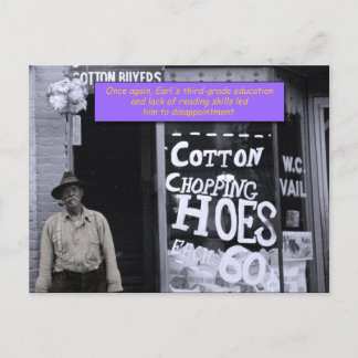 Postal divertida - Casas de corte de algodón