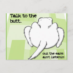Postal Divertida charla de Ferret con el trasero