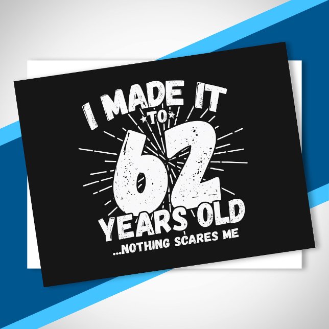 Postal Divertida cita de cumpleaños número 62 sarcástica  (Subido por el creador)