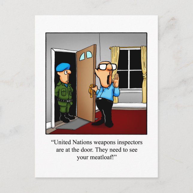 Postal divertida de amor y humor matrimonial (Anverso)