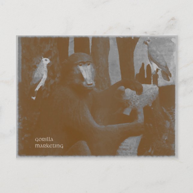Postal divertida de Gorilla Marketing (Anverso)
