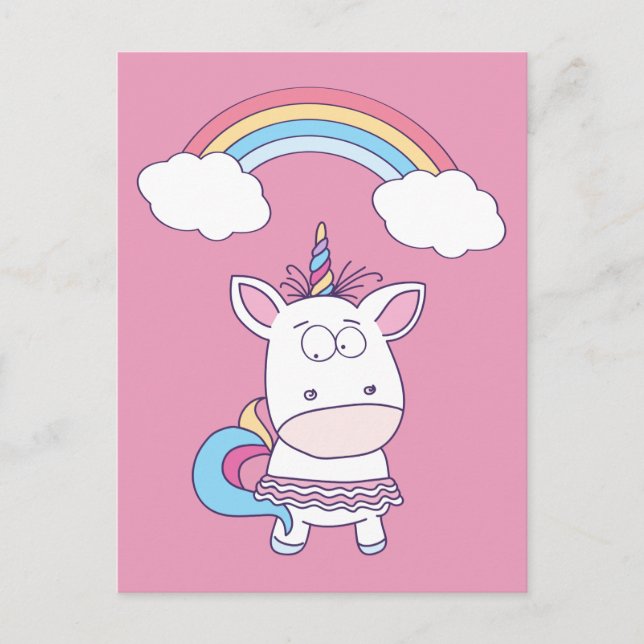 Postal divertida de Unicorn (Anverso)